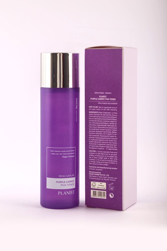 Відлущувальний тонер з екстрактом фіолетової моркви / Planist Purple Carrot PHA TONER 120 мл 10072 фото